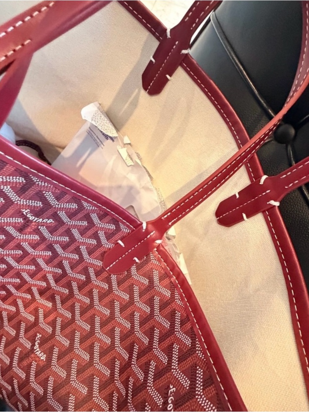 Goyard Burgundy Tote Bag - Picture 5 of 5